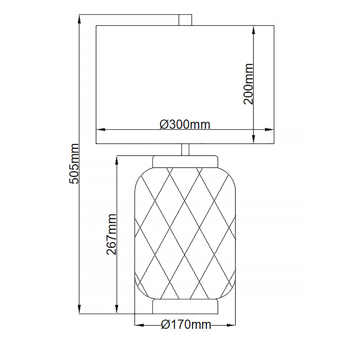 Настольная лампа с цилиндрическим абажуром и прозрачным стеклянным основанием Quintiesse в Перми