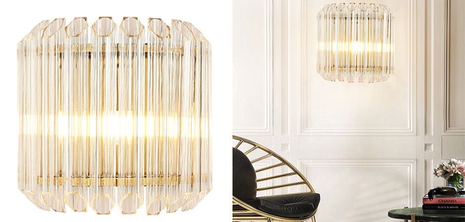 Бра Hexagon Wall Lamp прозрачное стекло Бра Hexagon Wall Lamp прозрачное стекло - Loft-Concept в Перми