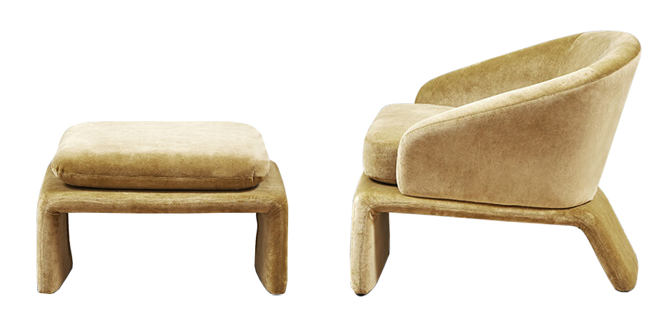 Кресло и пуф Connor Armchair Кресло и пуф Connor Armchair - Loft-Concept в Перми