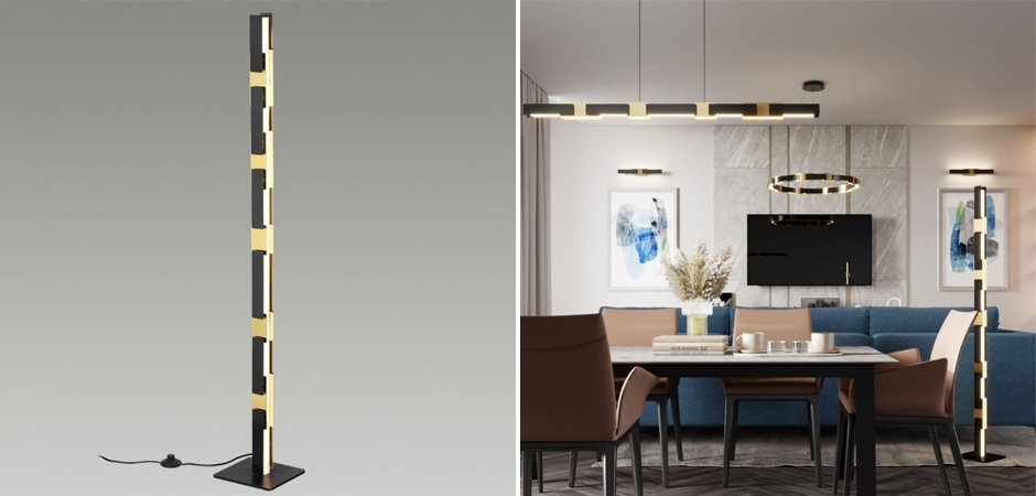 Торшер Shades of Gold с выключателем Торшер Shades of Gold с выключателем - Loft-Concept в Перми