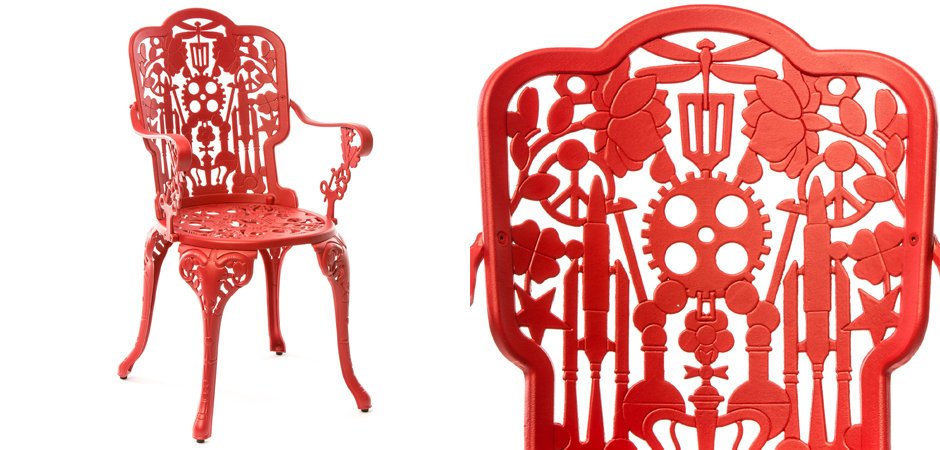Стул Seletti Industry Collection ALUMINIUM ARMCHAIR – RED Стул Seletti Industry Collection ALUMINIUM ARMCHAIR – RED - Loft-Concept в Перми