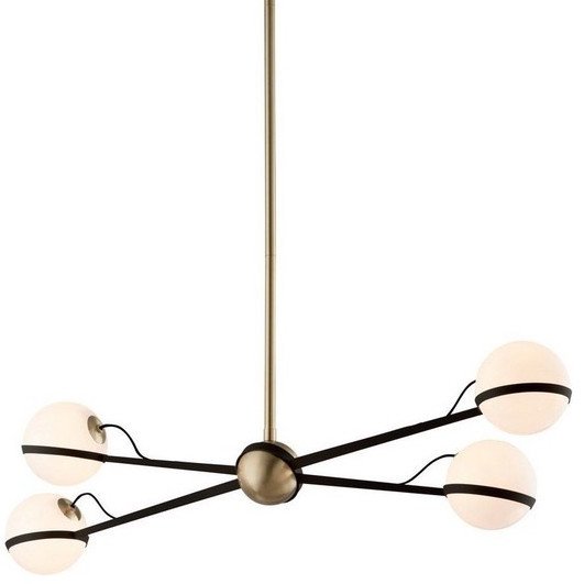 Люстра Troy Lighting Ace Linear Pendant Коричневый Молочный в Перми | Loft Concept 