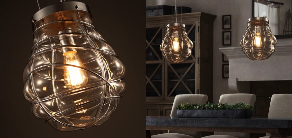 Подвесной светильник Steampunk Glass Shape Подвесной светильник Steampunk Glass Shape - Loft-Concept в Перми