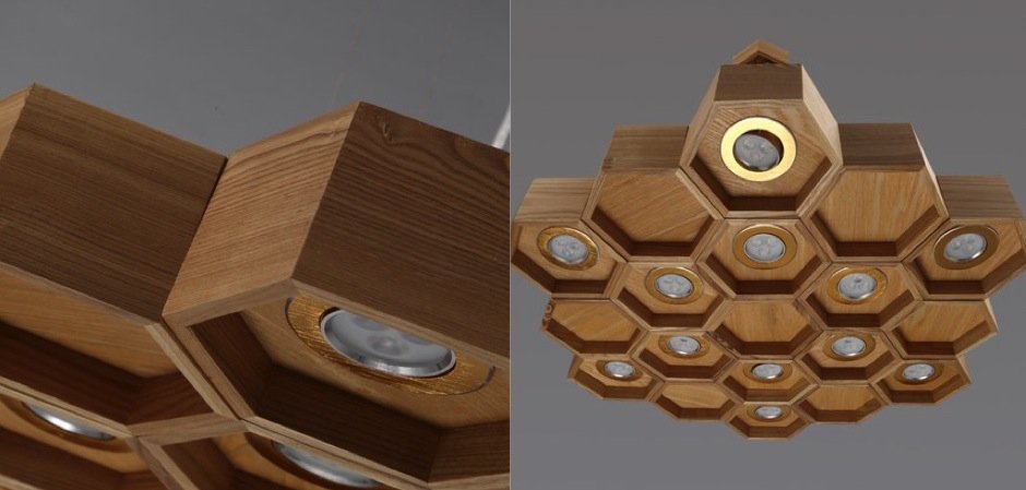 Люстра Honeycomb 12 Loft Wooden Ecolight Люстра Honeycomb 12 Loft Wooden Ecolight - Loft-Concept в Перми