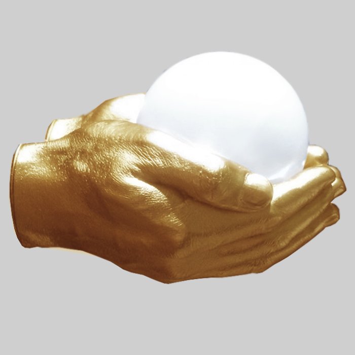 Бра Glowing Ball In The Gold Hands Золотой в Перми | Loft Concept 