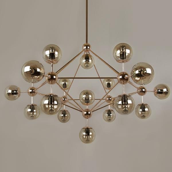 Люстра Modo Chandelier Gold Золотой в Перми | Loft Concept 