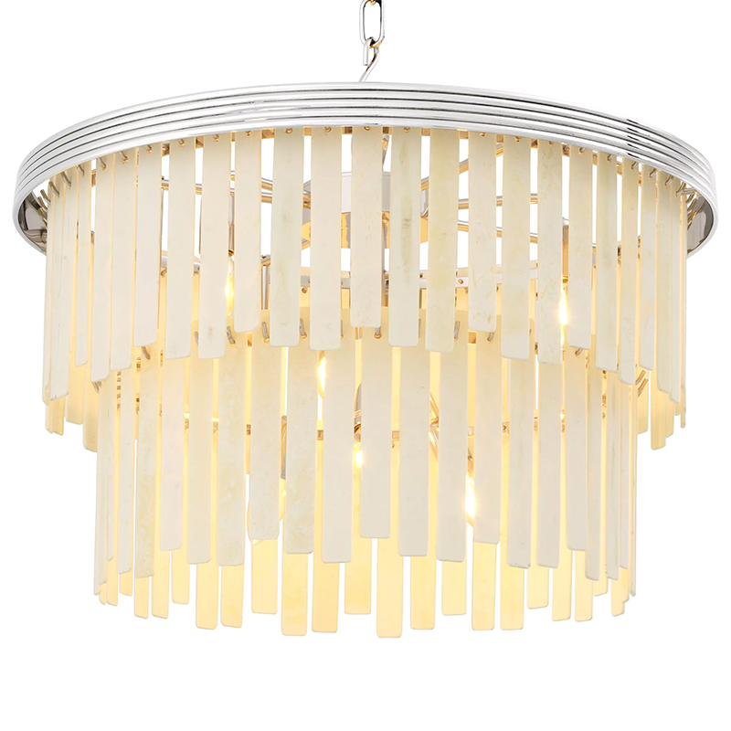 Люстра Eichholtz Chandelier Arizona S Nickel ivory ( слоновая кость ) Никель в Перми | Loft Concept 