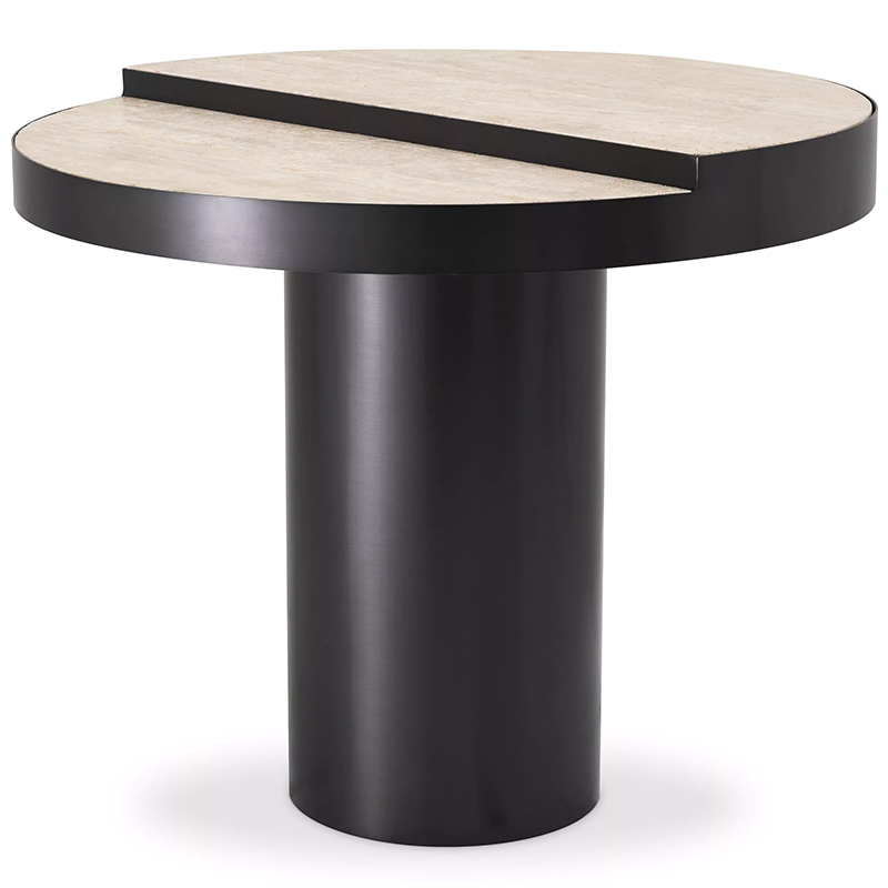 Приставной столик Eichholtz Side Table Excelsior Черный Песочный в Перми | Loft Concept 