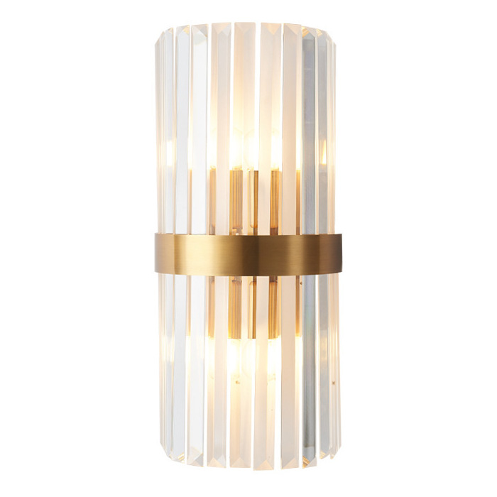 Бра Odeon Clear Glass Gold metal Wall Lamp Прозрачный Латунь в Перми | Loft Concept 