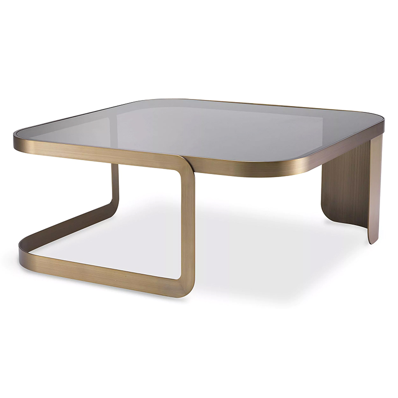 Кофейный стол Eichholtz Coffee Table Numa Стекло Смок Латунь в Перми | Loft Concept 