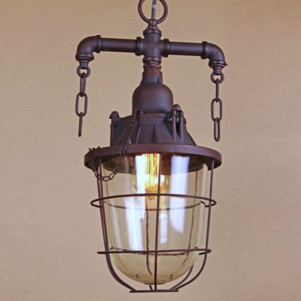 Подвесной светильник Marine Lantern Коричневый в Перми | Loft Concept 