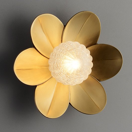 LOTUS Wall Lamp Бра форме листьев лотоса Белый Латунь в Перми | Loft Concept 