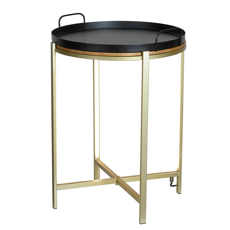 Приставной стол Nagib Side Table Bronze LED Бронза в Перми | Loft Concept 