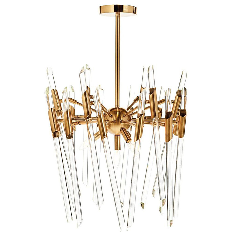 Люстра Ice Rods Chandelier brass Латунь в Перми | Loft Concept 