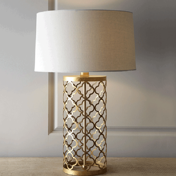 Настольная лампа Regina-Andrew Design Quatrefoil Drum Lamp Латунь в Перми | Loft Concept 