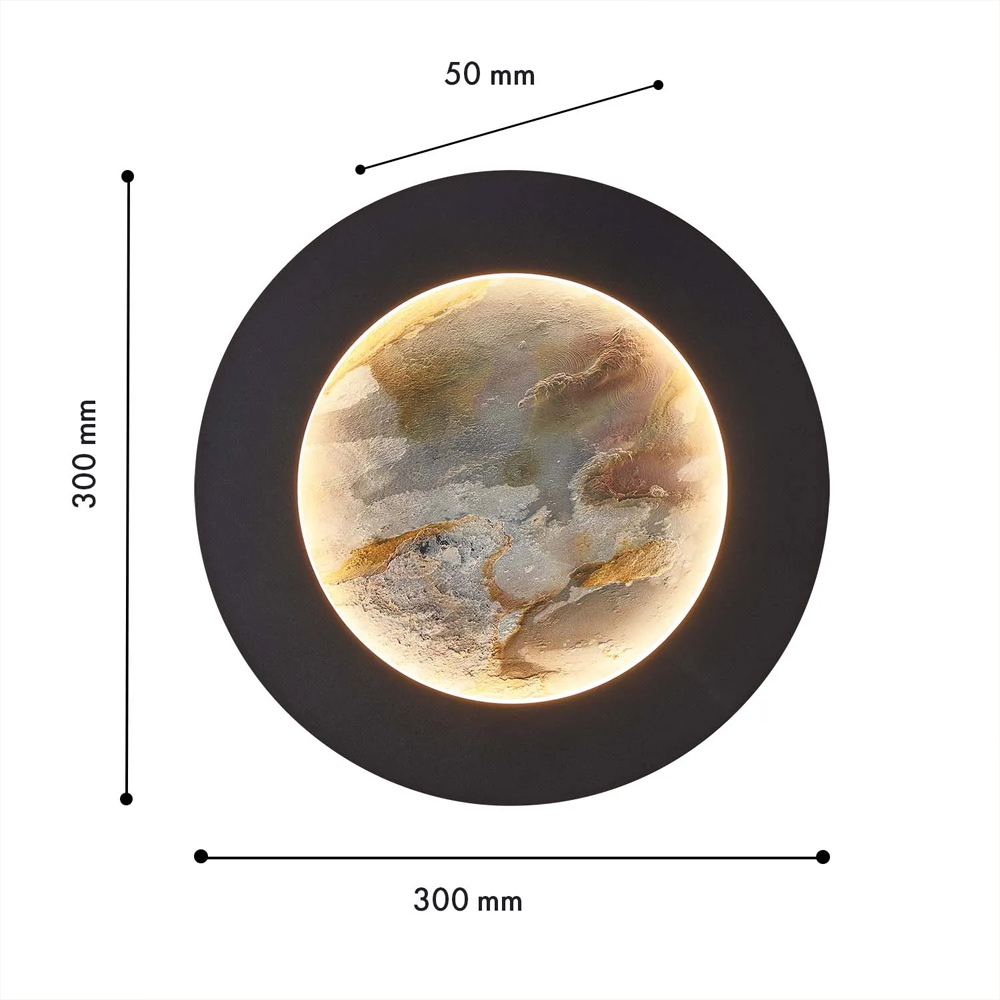 Бра в форме диска черного цвета Borders of Black в Перми