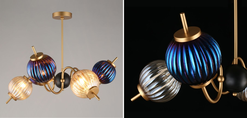 Люстра Shell Beads с цветным стеклом Люстра Shell Beads с цветным стеклом - Loft-Concept в Перми