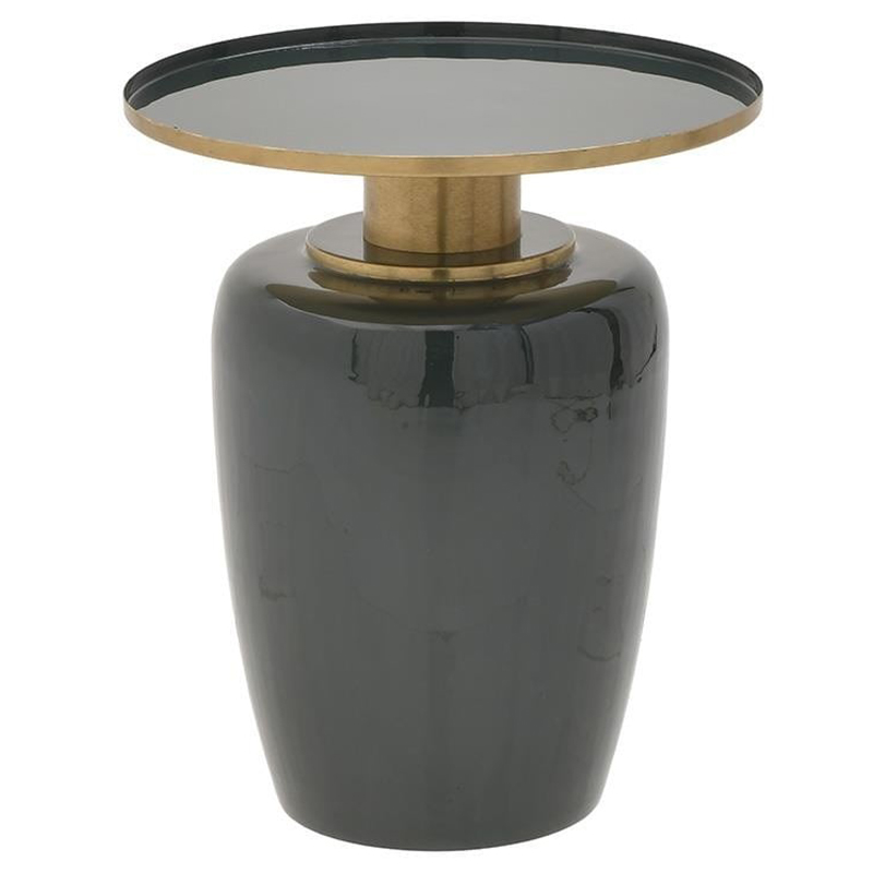 Круглый металлический приставной стол Calem Side Table Olive Золотой Оливковый Круглый металлический приставной стол Calem Side Table Olive Золотой Оливковый в Перми | Loft Concept