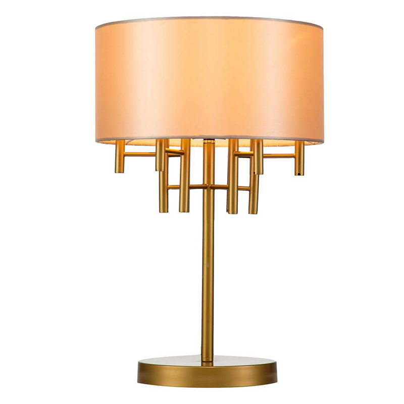 Настольная лампа Латунь Oswell Lampshade Table Lamp Латунь Бежевый в Перми | Loft Concept 