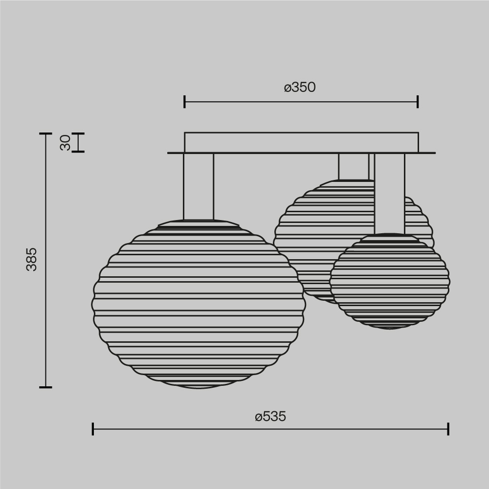 Потолочный светильник Triple ribbed base в Перми