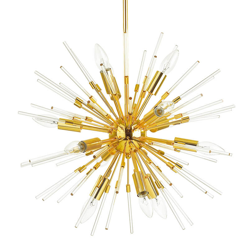 Люстра Welund Sputnik Chandelier gold Глянцевое золото Прозрачный в Перми | Loft Concept 