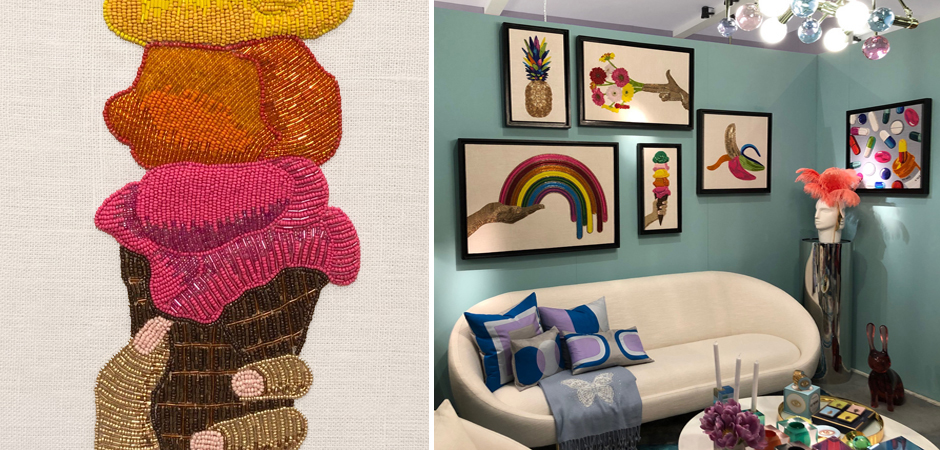Панно Jonathan Adler ICE CREAM BEADED WALL ART Панно Jonathan Adler ICE CREAM BEADED WALL ART - Loft-Concept в Перми