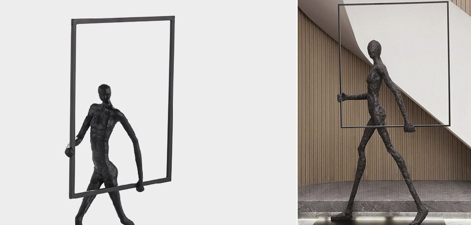 Торшер Man carries light square Торшер Man carries light square - Loft-Concept в Перми