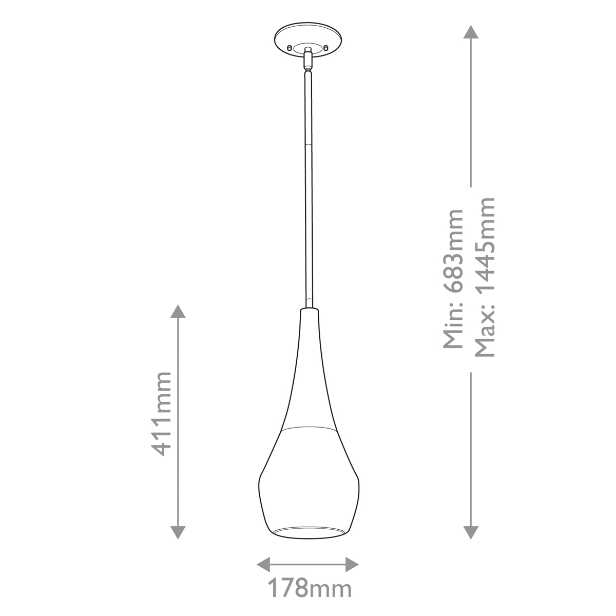 Подвесной светильник каплевидной формы с комбинированным плафоном из стали и белого матового стекла Kichler в Перми