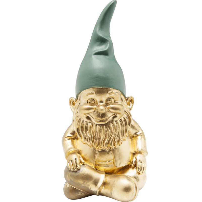 Статуэтка Golden Sitting Gnome Золотой в Перми | Loft Concept 