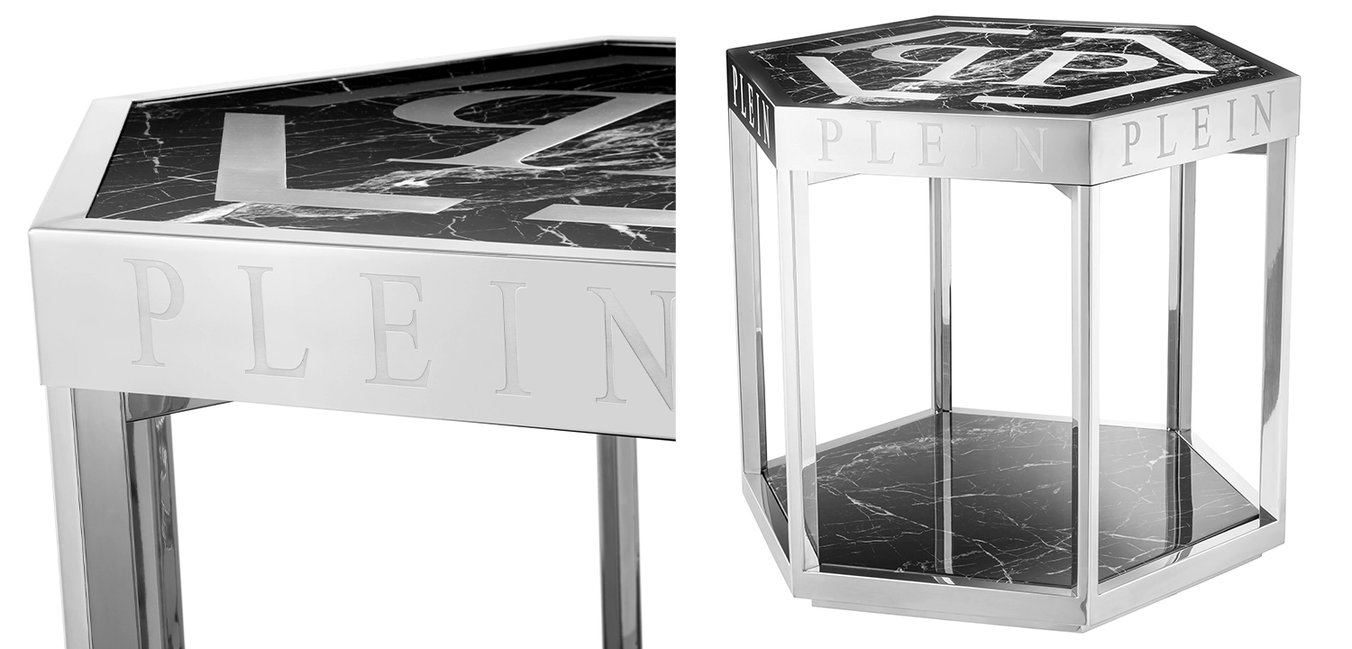 Приставной стол Philipp Plein Side Table Billionaire Chrome - фото