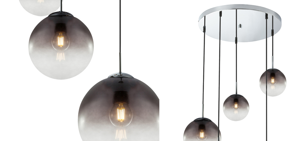Люстра Ball Sunrise Pendant lamp smok 5 плафона Люстра Ball Sunrise Pendant lamp smok 5 плафона - Loft-Concept в Перми