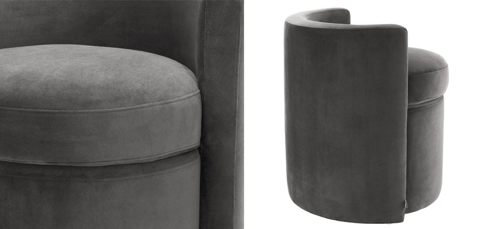 Кресло Eichholtz Stool Arcadia dark grey Кресло Eichholtz Stool Arcadia dark grey - Loft-Concept в Перми