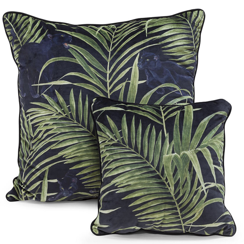 Комплект подушек SET PILLOW ABHIKA black-green Зеленый Черный в Перми | Loft Concept 