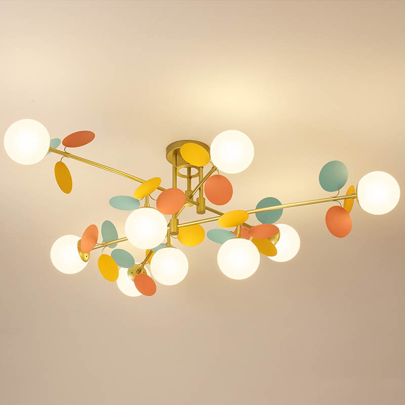 Люстра MATISSE Chandelier Hedgehog Золотой Белый Черно-белый Мульти в Перми | Loft Concept 