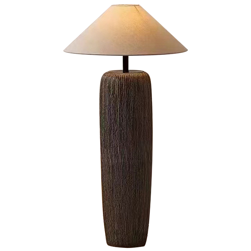 Торшер Coffey Lampshade Floor Lamp Бежевый Коричневый в Перми | Loft Concept 