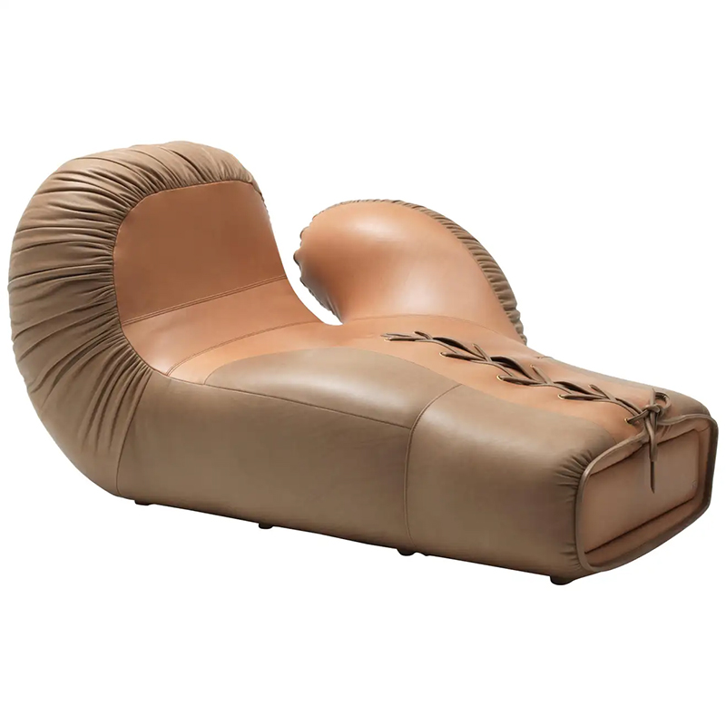 Кушетка Дизайнерская в форме Боксерской Перчатки Vintage De Sede boxing glove sectional sofa I Коричневый Бежевый в Перми | Loft Concept 