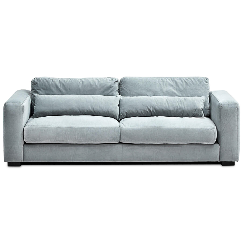 Диван Kleber Sofa soft blue Голубой пастельный Черный в Перми | Loft Concept 