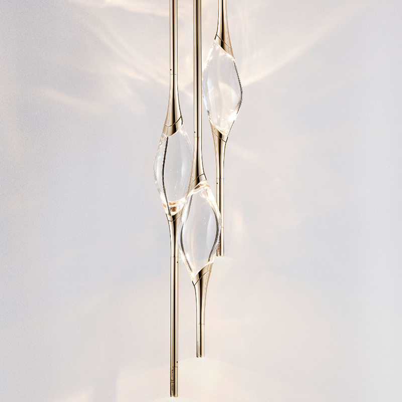 Подвесной светильник Il Pezzo 12 Round Chandelier Gold Глянцевое золото Прозрачный в Перми | Loft Concept 