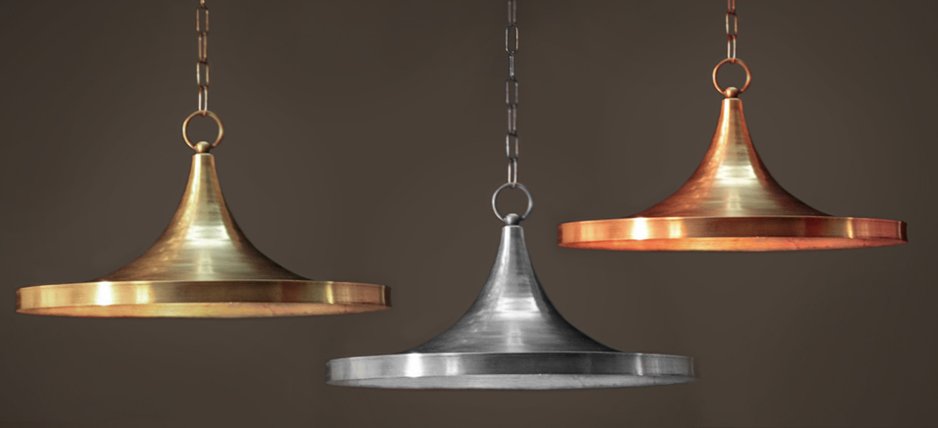 Подвесной светильник Copper Pendant Lamp Beat Light Wide Подвесной светильник Copper Pendant Lamp Beat Light Wide - Loft-Concept в Перми