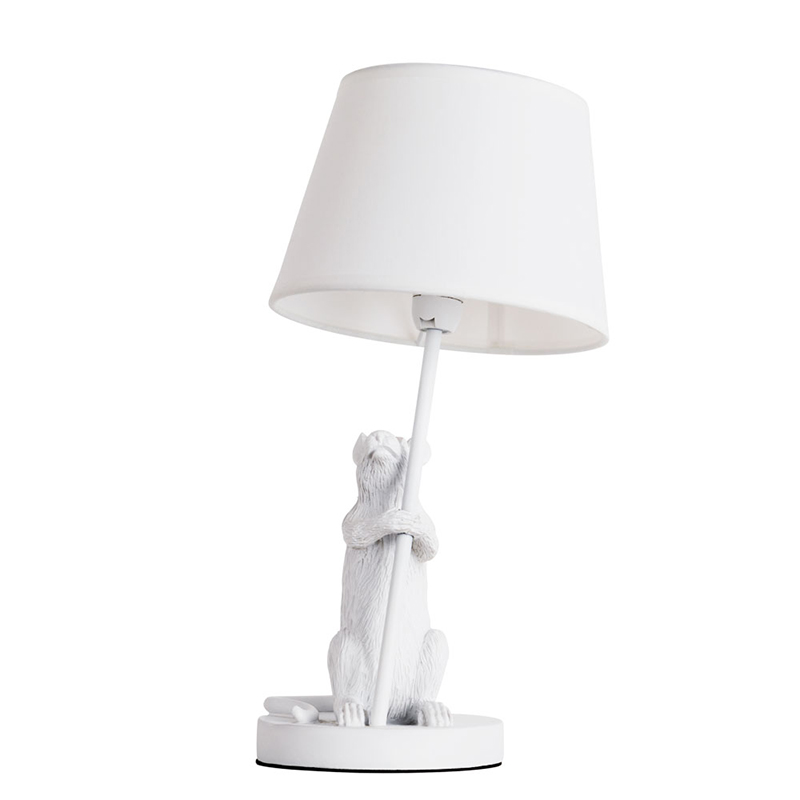 Настольная лампа White Mouse holding a lamp Белый в Перми | Loft Concept 