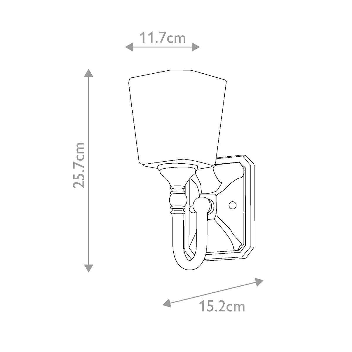 Бра для ванных комнат с белым матовым плафоном квадратной формы на основании цвета хром Feiss в Перми