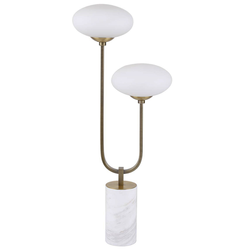 Oval Balls Mushrooms Table Lamp Brass Латунь Прозрачный белый в Перми | Loft Concept 