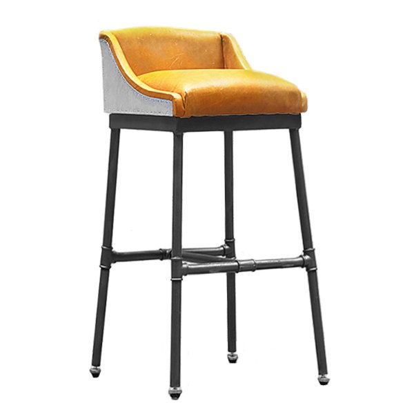 Барный стул Iron Scaffold Bar stool Yellow Желтый Темный хром в Перми | Loft Concept 