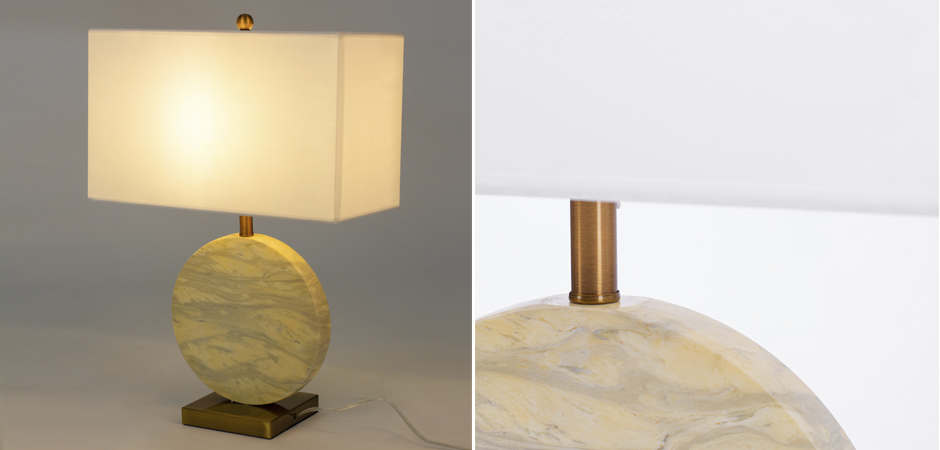 Настольная лампа Lua Grande Table Lamp beige marble Настольная лампа Lua Grande Table Lamp beige marble - Loft-Concept в Перми