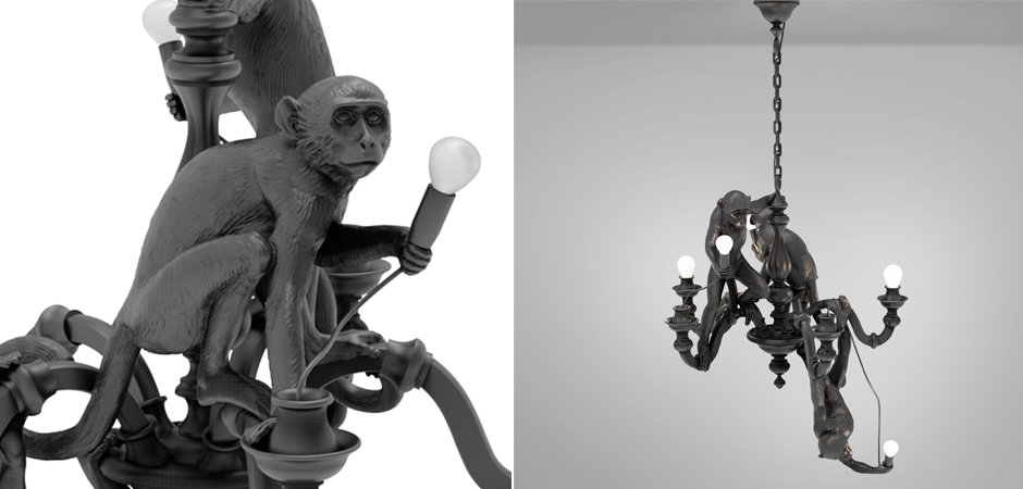Люстра Seletti Monkey Chandelier Black Люстра Seletti Monkey Chandelier Black - Loft-Concept в Перми