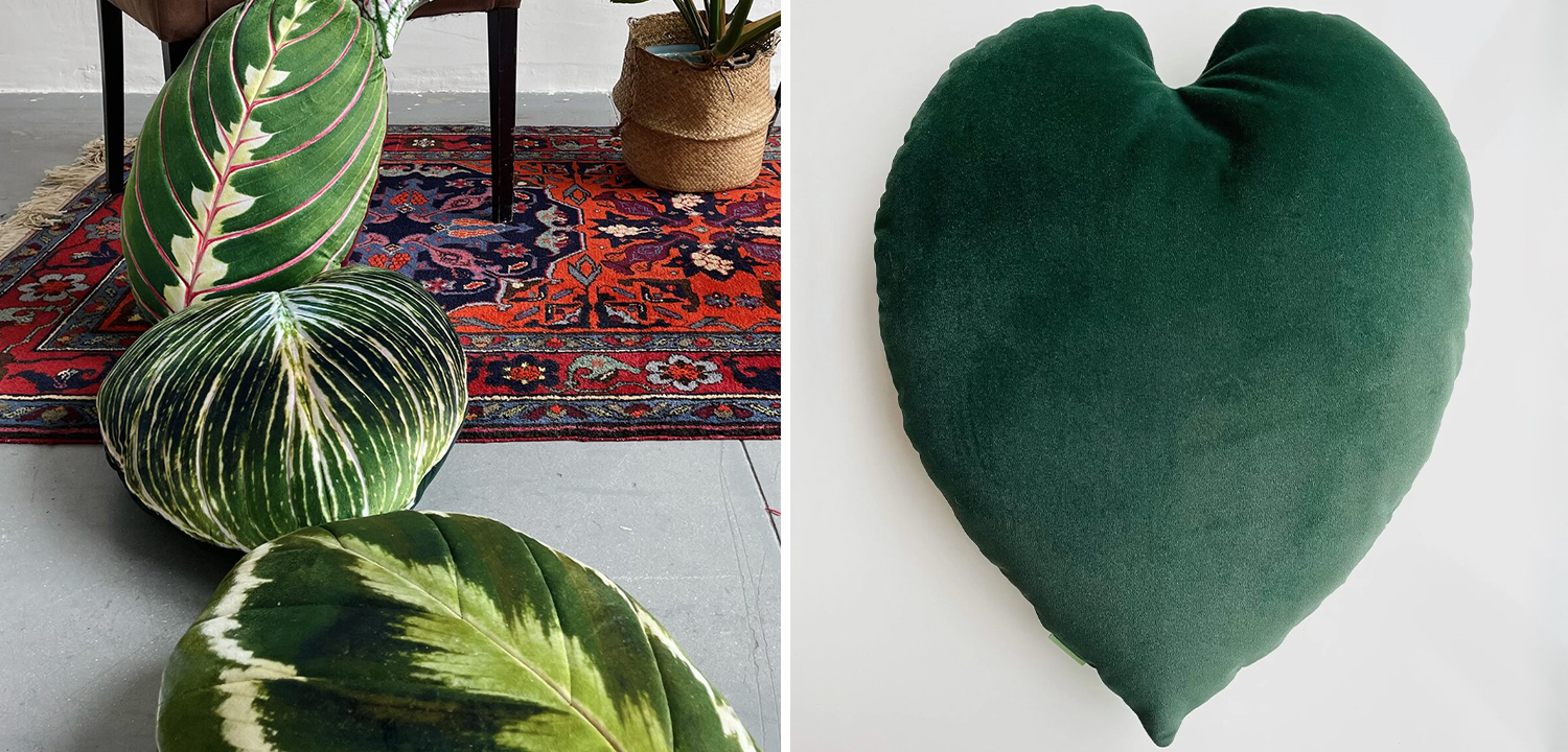 Декоративная подушка Botanical Cushion Philodendron Birkin - фото