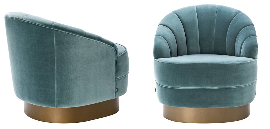 Кресло Eichholtz Chair Hadley Turquoise Кресло Eichholtz Chair Hadley Turquoise - Loft-Concept в Перми