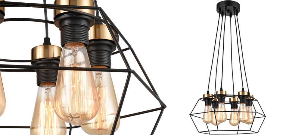Люстра Loft Wire Cage Black lamp 6 Люстра Loft Wire Cage Black lamp 6 - Loft-Concept в Перми