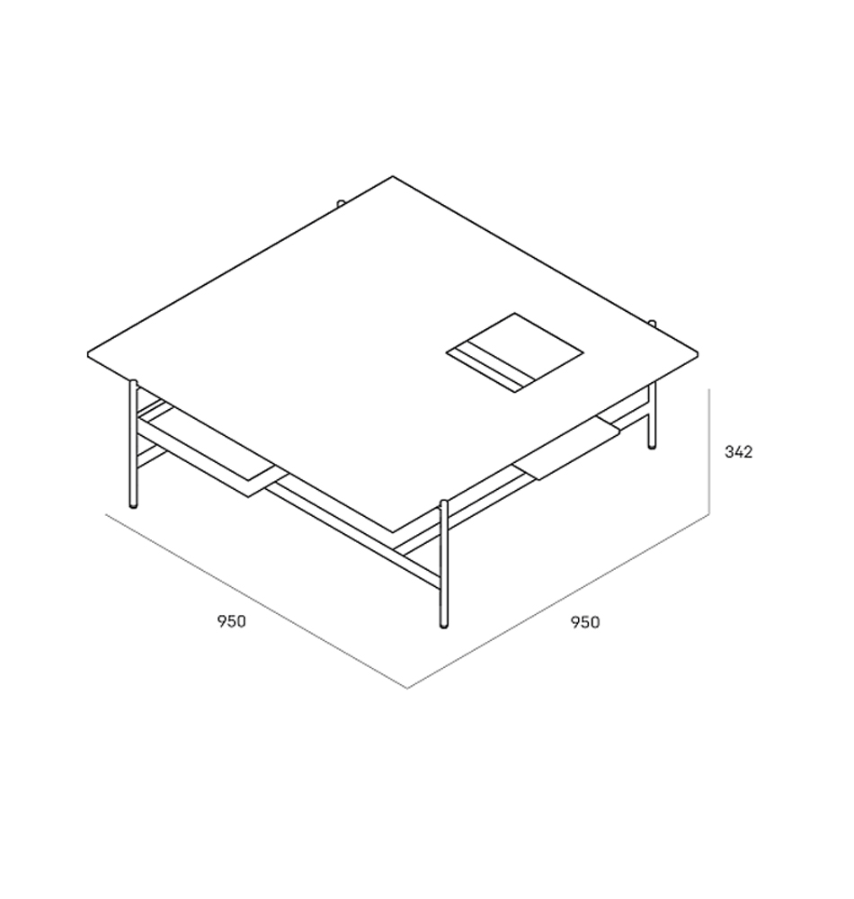 Karat журнальный столик цвета серый камень с съемным подносом в Перми