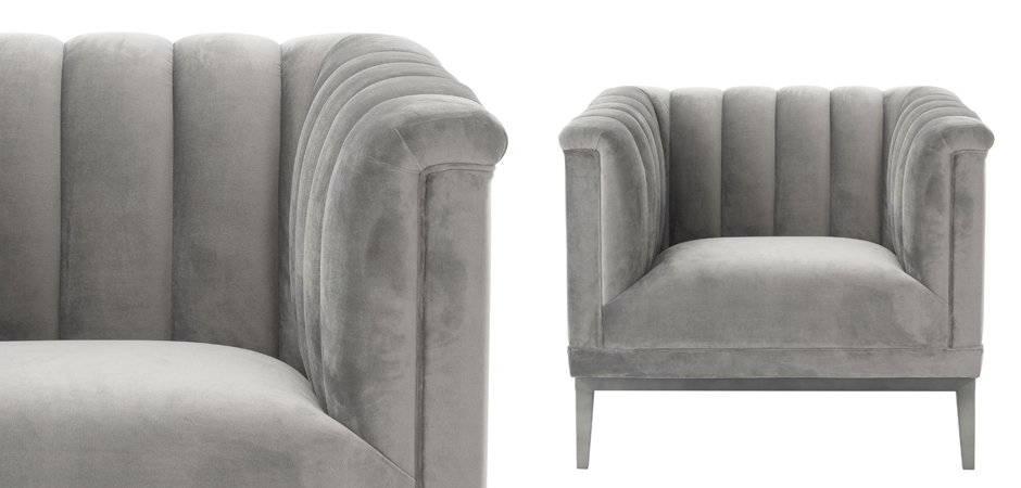 Кресло Eichholtz Chair Raffles Grey Кресло Eichholtz Chair Raffles Grey - Loft-Concept в Перми